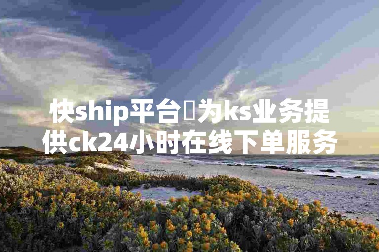 快ship平台✨为ks业务提供ck24小时在线下单服务✨