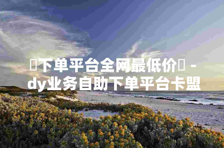 ✨下单平台全网最低价✨ - dy业务自助下单平台卡盟✨ - 24小时自助下单