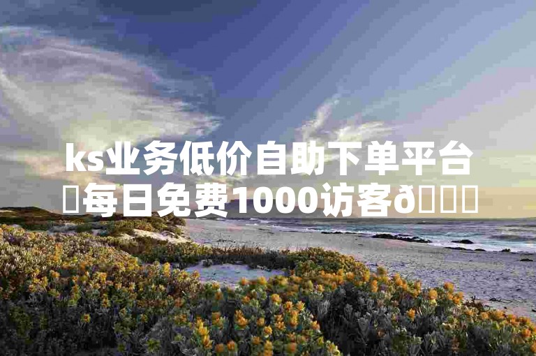 ks业务低价自助下单平台✨每日免费1000访客🌟