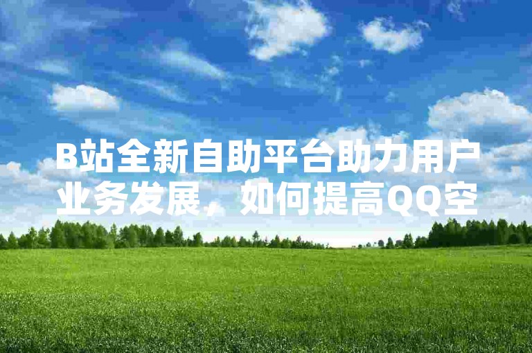 B站全新自助平台助力用户业务发展，如何提高QQ空间访客量只需一元！🚀✨