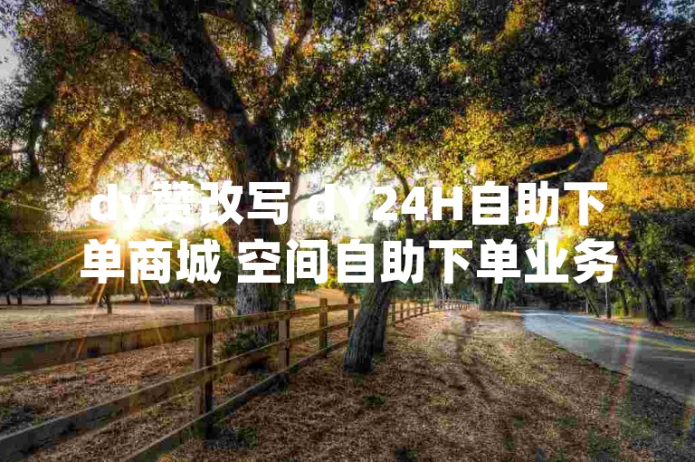 dy赞改写 dY24H自助下单商城 空间自助下单业务✨