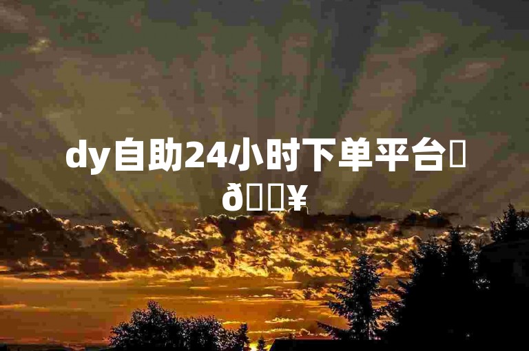 dy自助24小时下单平台✨🔥
