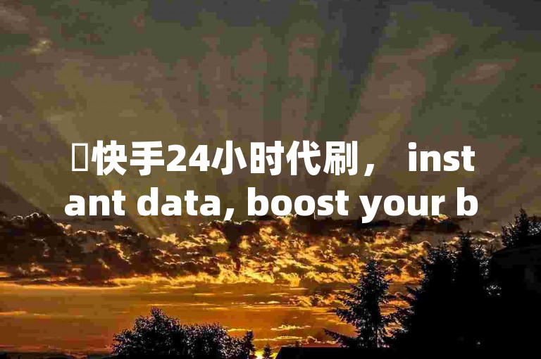 ✨快手24小时代刷， instant data, boost your business efficiency✨