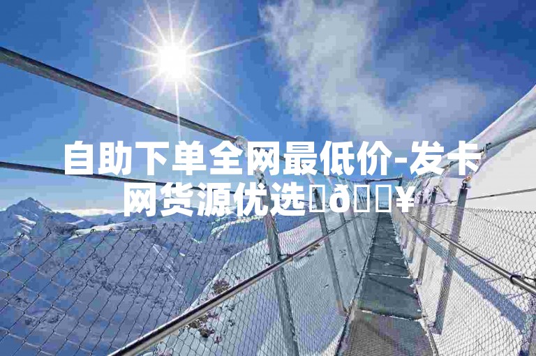 自助下单全网最低价-发卡网货源优选✨🔥