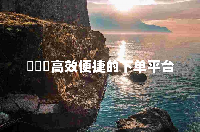 ✨✨✨高效便捷的下单平台