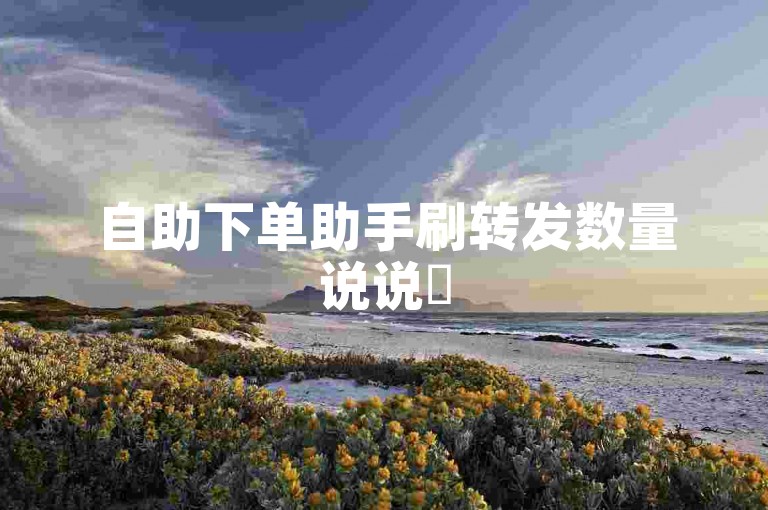 自助下单助手刷转发数量说说✨