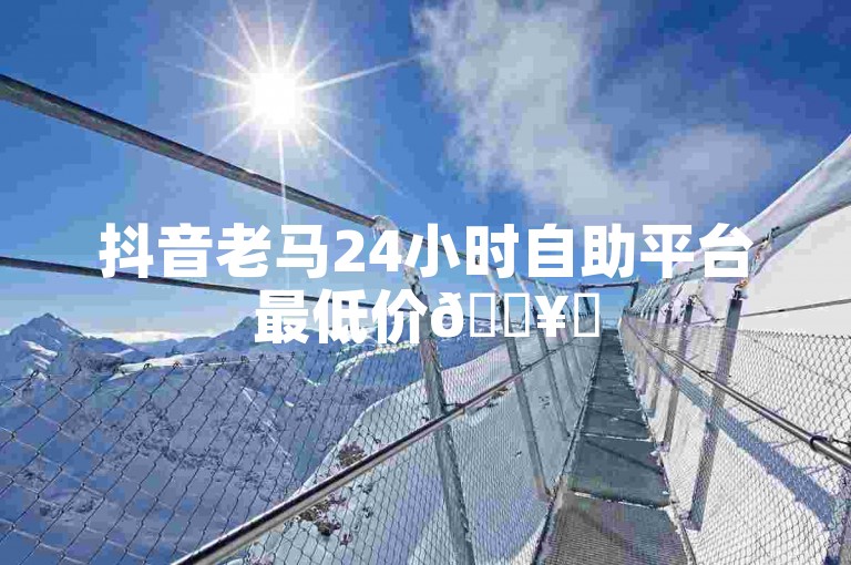 抖音老马24小时自助平台最低价🔥✨
