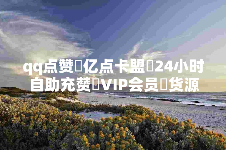 qq点赞✨亿点卡盟✨24小时自助充赞✨VIP会员✨货源批发网站✨