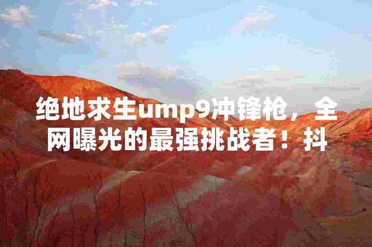 绝地求生ump9冲锋枪，全网曝光的最强挑战者！抖音抖音一元3万粉丝✨