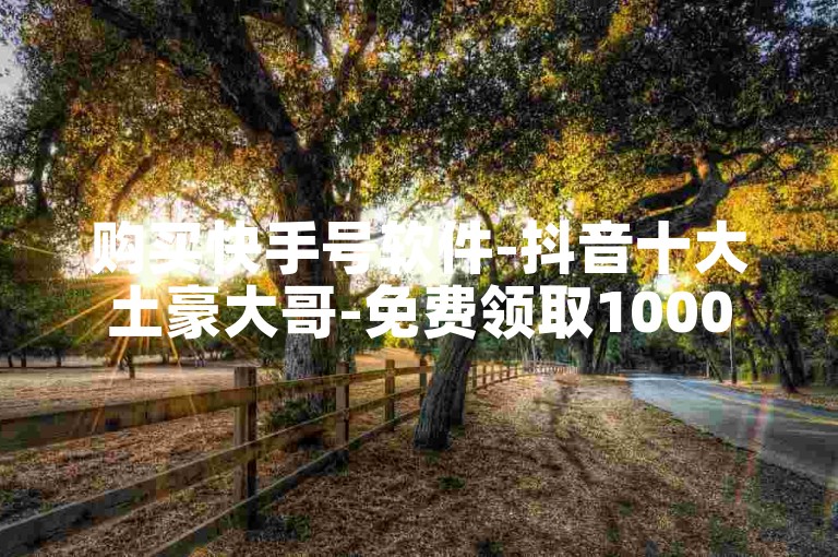 购买快手号软件-抖音十大土豪大哥-免费领取10000快手播放量-24小时低价在线下单平台雷神-