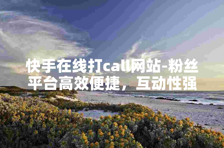 快手在线打call网站-粉丝平台高效便捷，互动性强，便捷打call，快来加入吧！🚀✨🚀✨