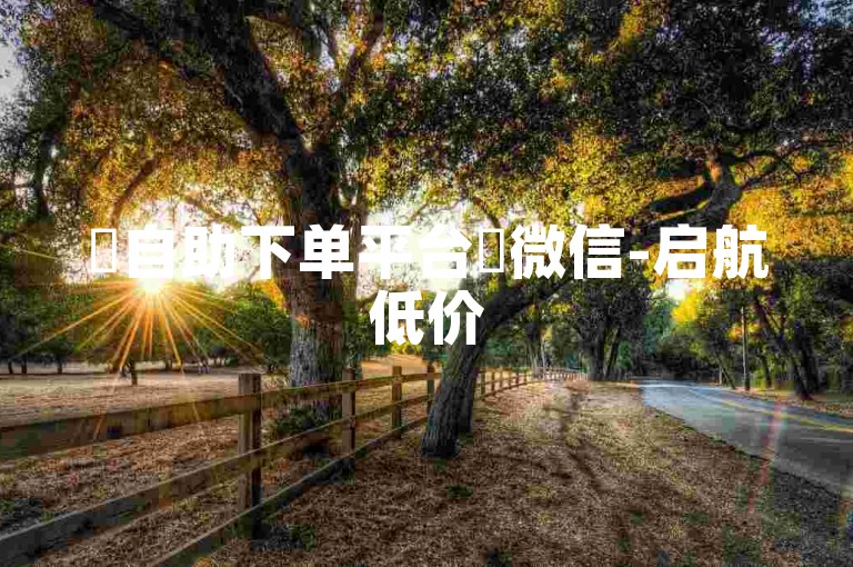 ✨自助下单平台✨微信-启航低价