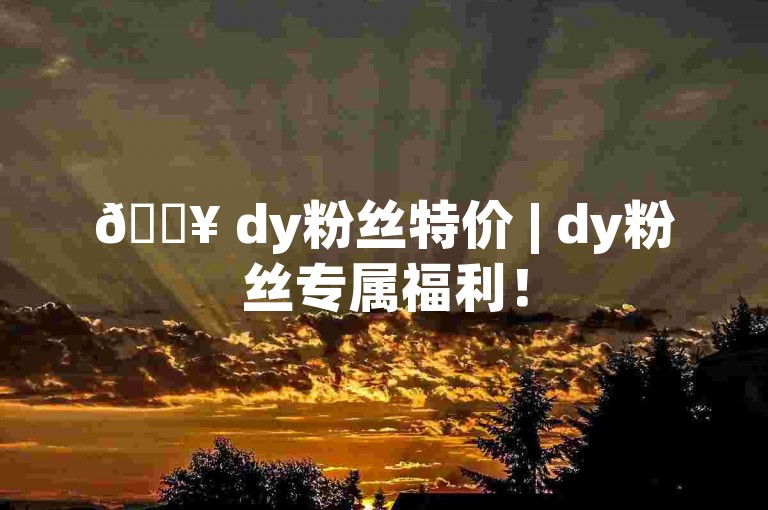 🔥 dy粉丝特价 | dy粉丝专属福利！