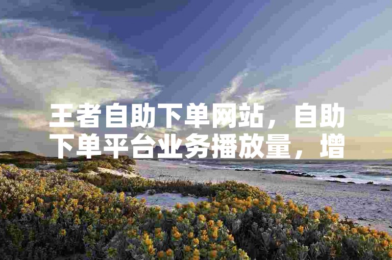 王者自助下单网站，自助下单平台业务播放量，增长数据超100%！✨✨✨