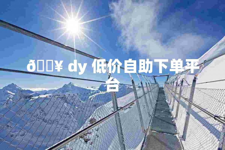 🔥 dy 低价自助下单平台