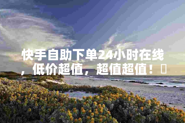 快手自助下单24小时在线，低价超值，超值超值！✨✨✨