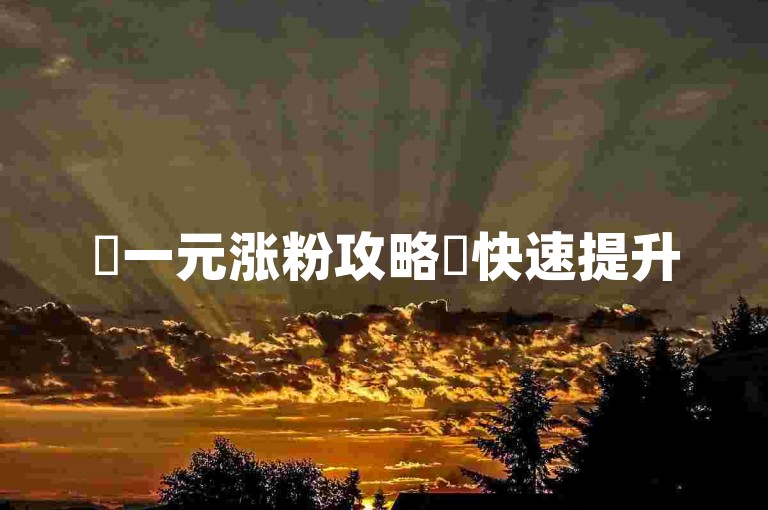 ✨一元涨粉攻略✨快速提升500粉丝！抖音快速涨粉攻略，一元涨粉，轻松快速涨粉500！