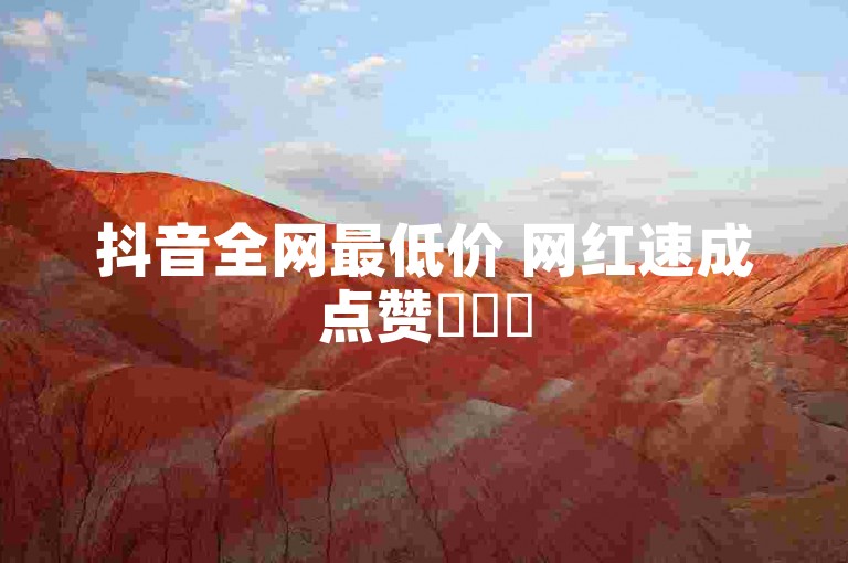 抖音全网最低价 网红速成点赞✨✨✨