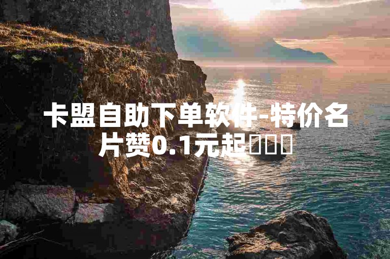 卡盟自助下单软件-特价名片赞0.1元起✨✨✨
