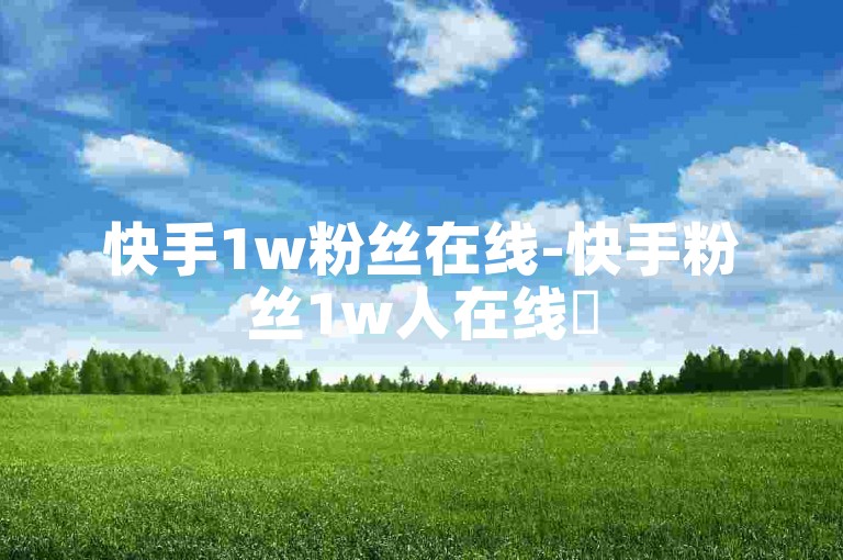 快手1w粉丝在线-快手粉丝1w人在线✨