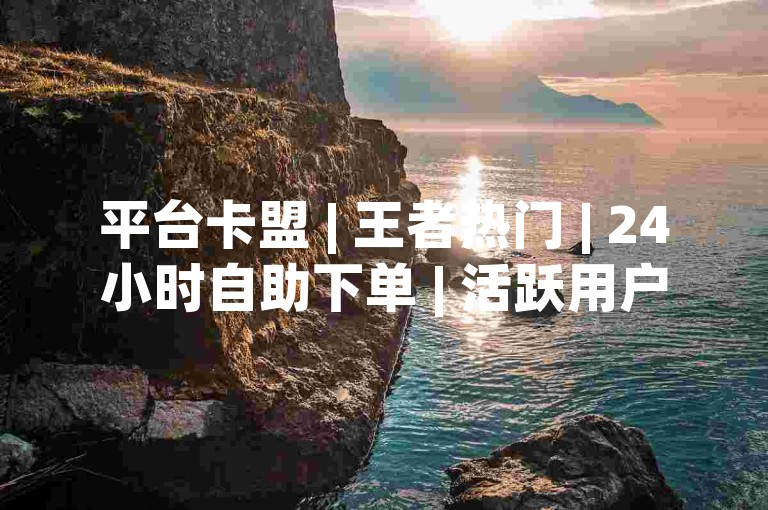 平台卡盟 | 王者热门 | 24小时自助下单 | 活跃用户！✨✨✨