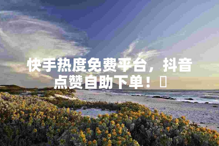快手热度免费平台，抖音点赞自助下单！✨