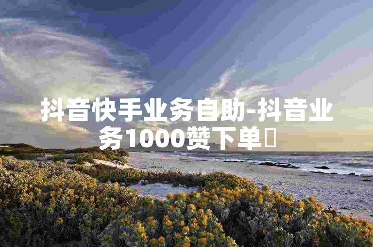 抖音快手业务自助-抖音业务1000赞下单✨