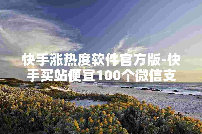 快手涨热度软件官方版-快手买站便宜100个微信支付-QQ买赞1元10000-ks点赞24小时服务平台-
