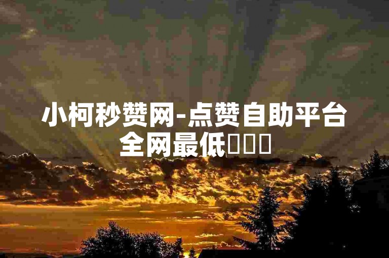 小柯秒赞网-点赞自助平台全网最低✨✨✨