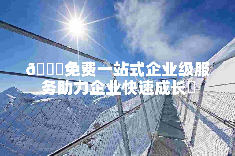 🚀免费一站式企业级服务助力企业快速成长✨