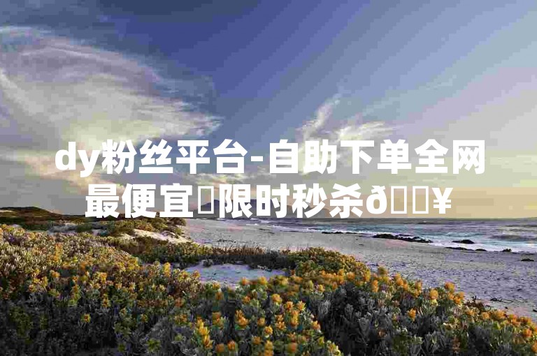 dy粉丝平台-自助下单全网最便宜✨限时秒杀🔥
