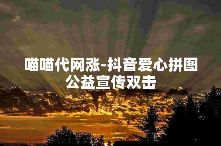 喵喵代网涨-抖音爱心拼图公益宣传双击