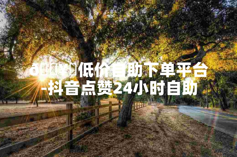 🔥✨低价自助下单平台-抖音点赞24小时自助