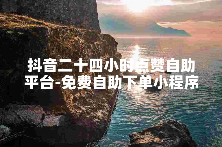 抖音二十四小时点赞自助平台-免费自助下单小程序✨
