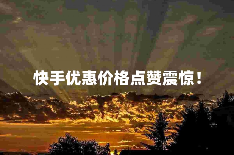快手优惠价格点赞震惊！