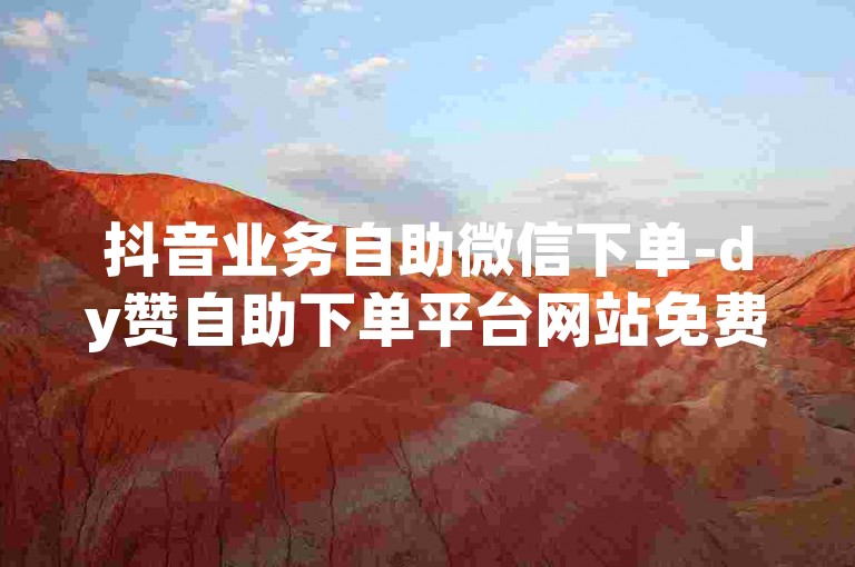 抖音业务自助微信下单-dy赞自助下单平台网站免费猫猫✨