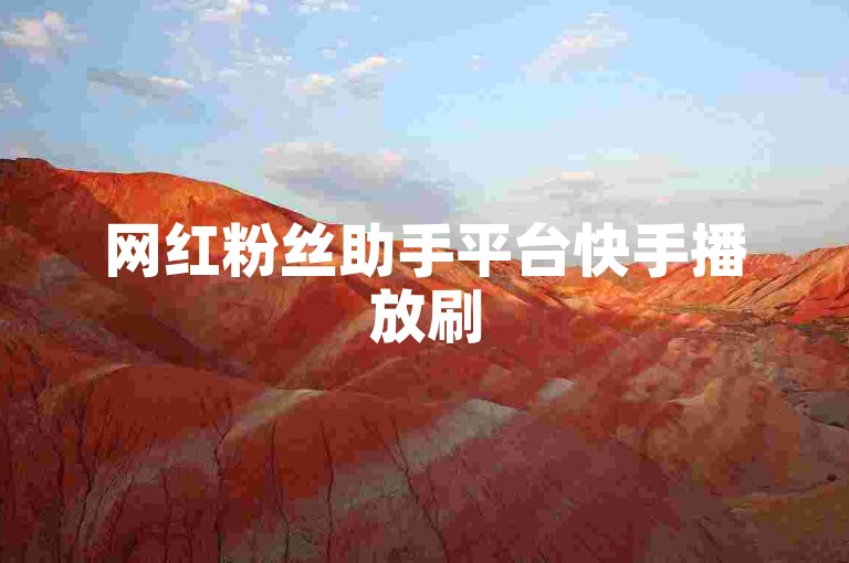 网红粉丝助手平台快手播放刷500次✨