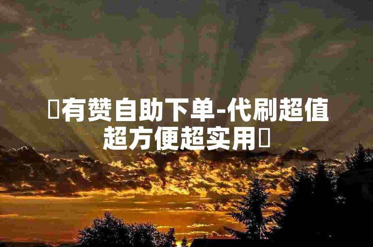 ✨有赞自助下单-代刷超值超方便超实用✨