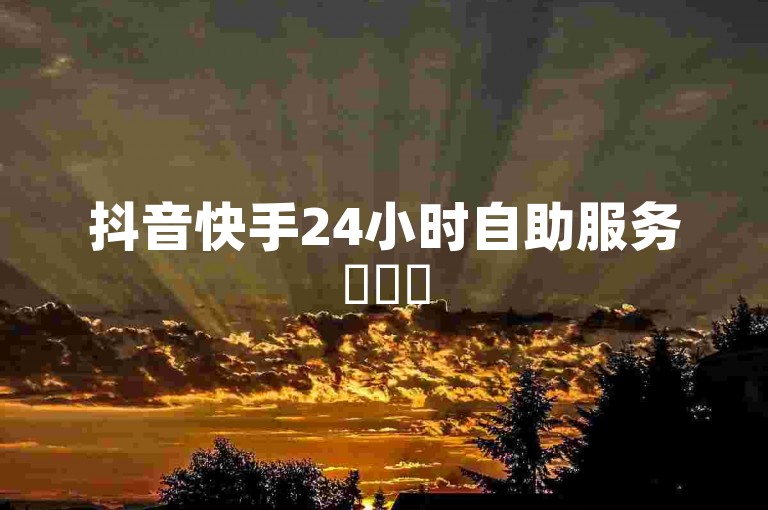 抖音快手24小时自助服务✨✨✨