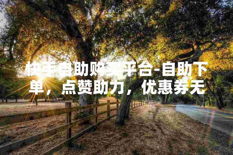快手自助购买平台-自助下单，点赞助力，优惠券无限多✨