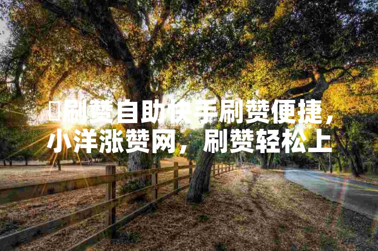 ✨刷赞自助快手刷赞便捷，小洋涨赞网，刷赞轻松上架✨