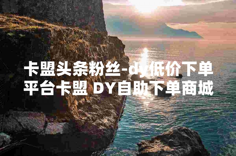 卡盟头条粉丝-dy低价下单平台卡盟 DY自助下单商城 ks推广自助网站✨