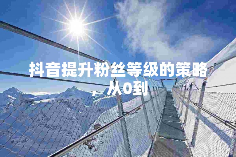 抖音提升粉丝等级的策略，从0到500的快速崛起！✨