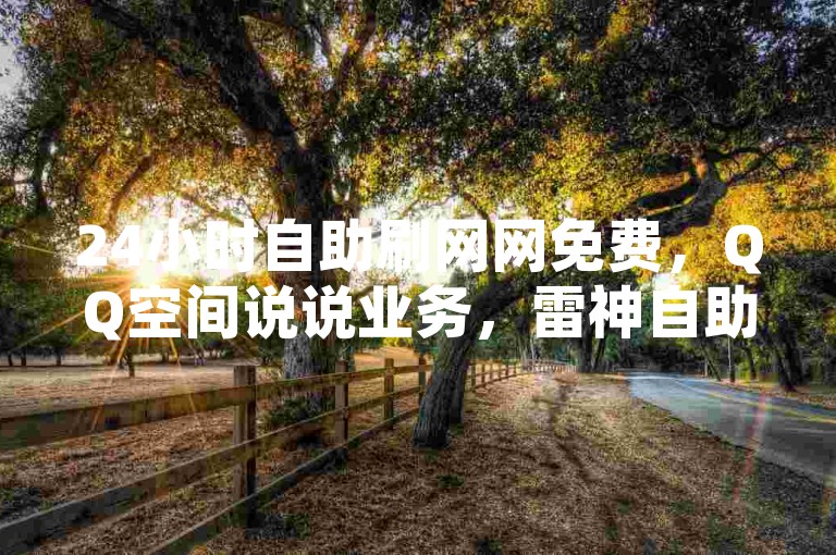 24小时自助刷网网免费，QQ空间说说业务，雷神自助下单平台，24小时网免费！✨✨✨