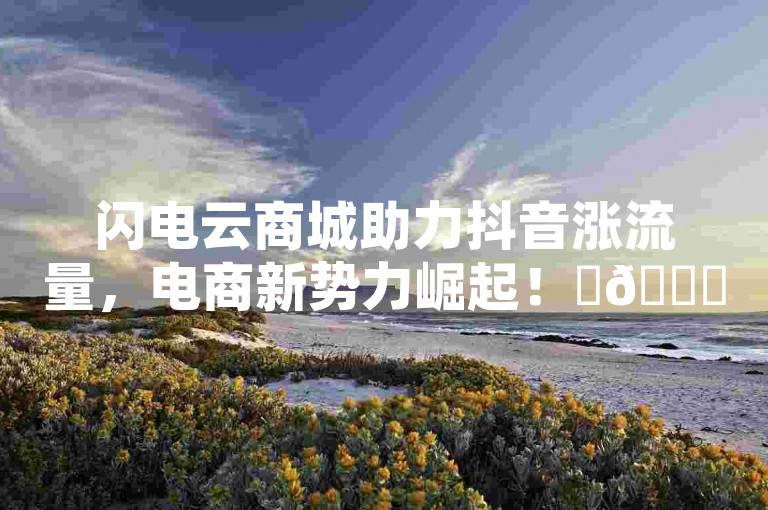 闪电云商城助力抖音涨流量，电商新势力崛起！✨🚀🚀🚀