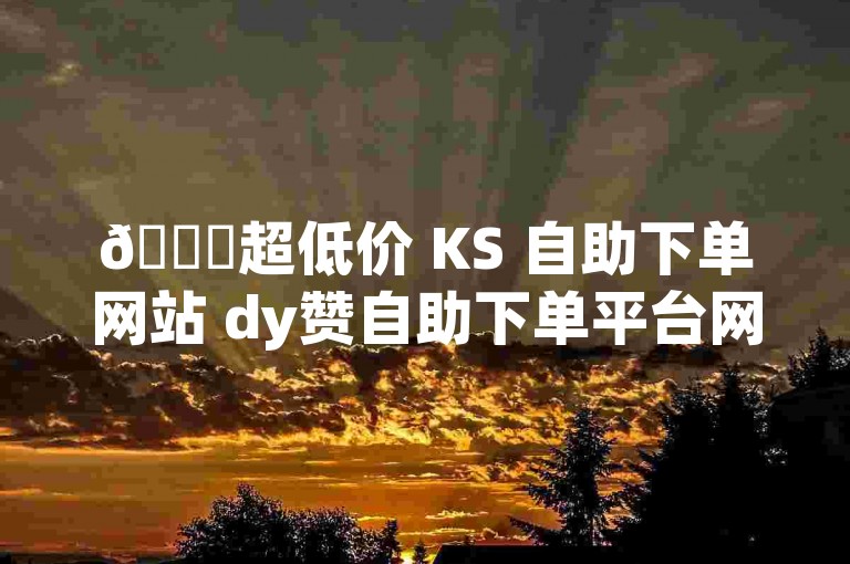 🚀超低价 KS 自助下单网站 dy赞自助下单平台网站，免费的！