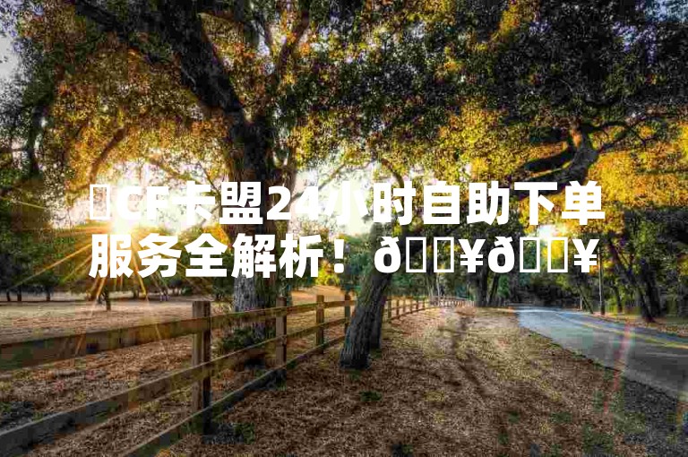 ✨CF卡盟24小时自助下单服务全解析！🔥🔥🔥🔥🔥2025必学！
