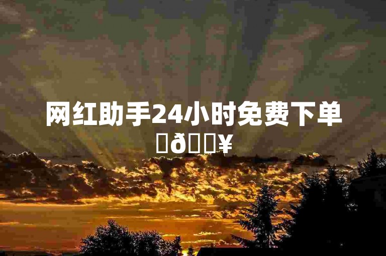 网红助手24小时免费下单✨🔥
