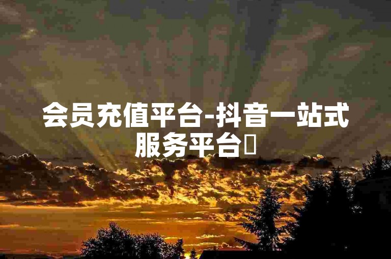 会员充值平台-抖音一站式服务平台✨