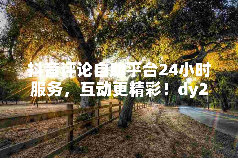 抖音评论自助平台24小时服务，互动更精彩！dy24h商城，免费资料卡点赞领取，网站独家揭秘再战✨🔥🔥✨